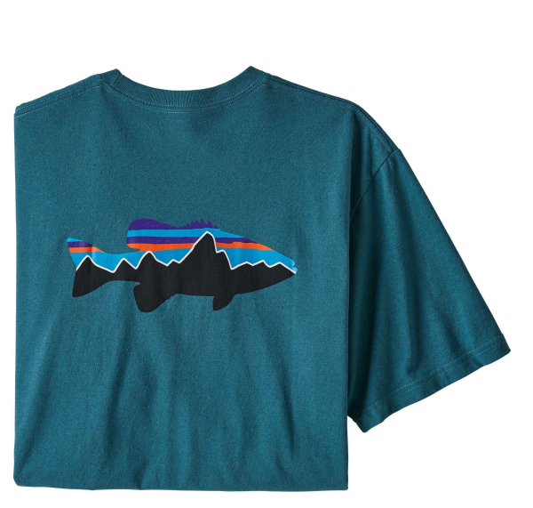 Fitz Roy Smallmouth Responsibili-Tee Tasmanian Teal Fitz Roy Smallmouth Responsibili-Tee Tasmanian Teal